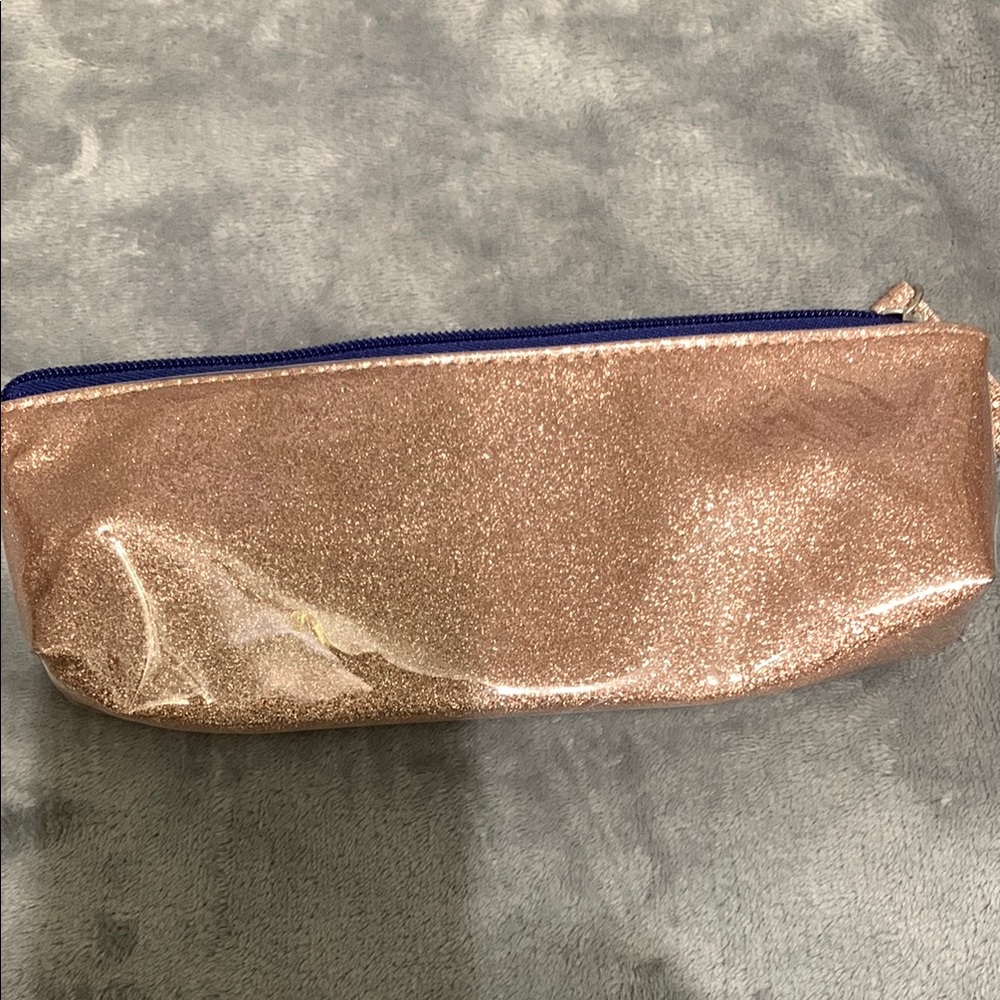 Stila Glitter Pouch with Blue Interior